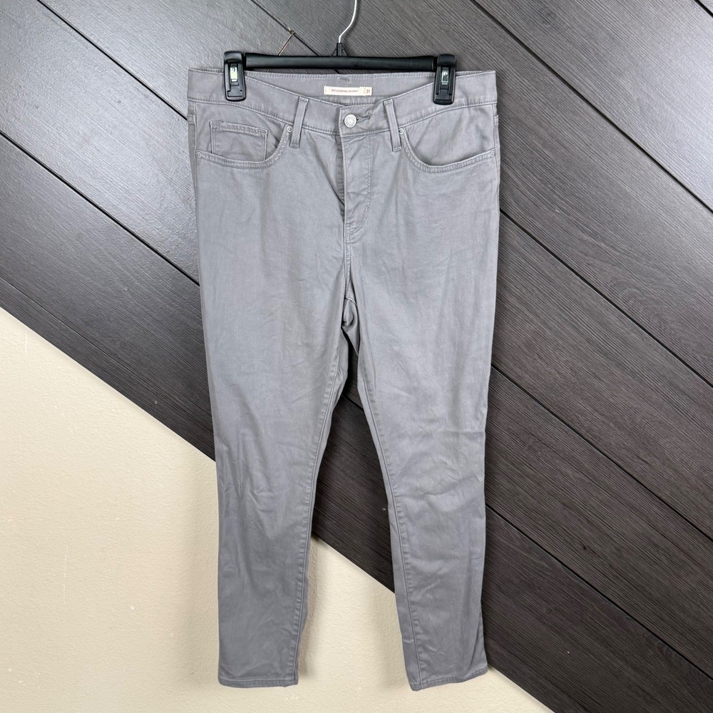 Levi's 311 Shaping Skinny Women Jeans Size 31 Gray Stretch Denim 27 Inseam
